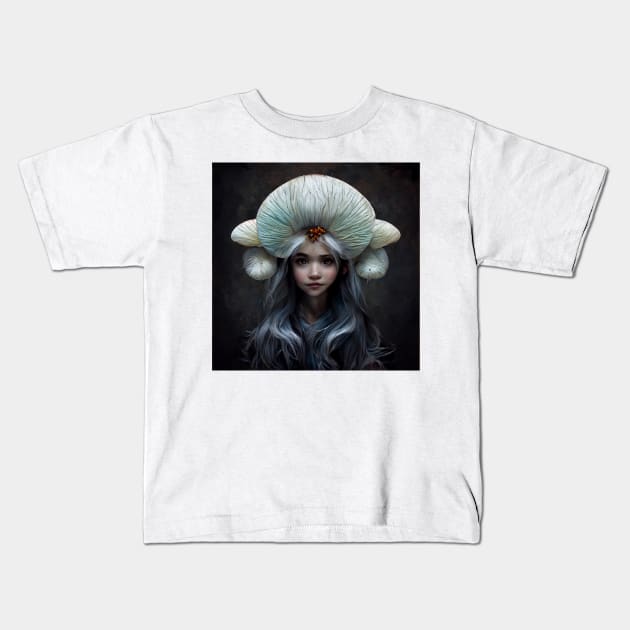 Marquise the Mushroom Faerie by Kim Turner Art Kids T-Shirt by KimTurner